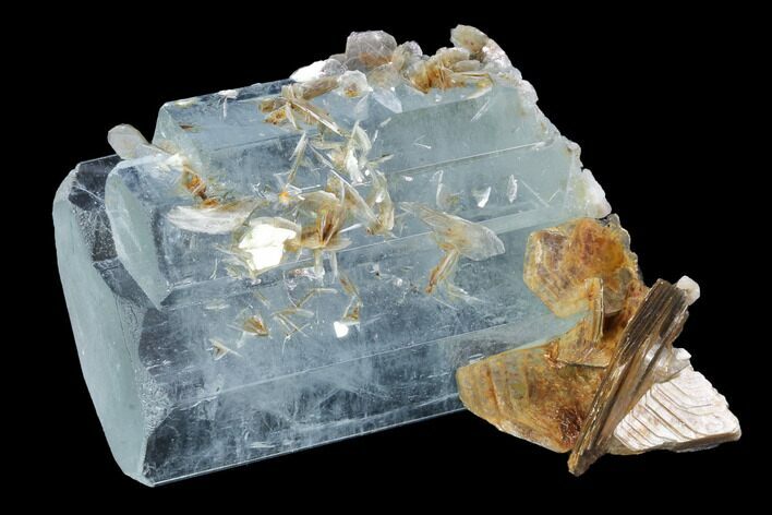 Phenomenal Aquamarine Crystal Cluster with Muscovite - Pakistan #97667